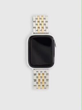 NWT Quince Apple Watch Band Stainless Steel Silver Gold Bracelet 44-49mm